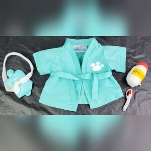 Build-A-Bear BABW VTG Hospital Gown Thermometer Bearspirin Hot Water Bottle GUC